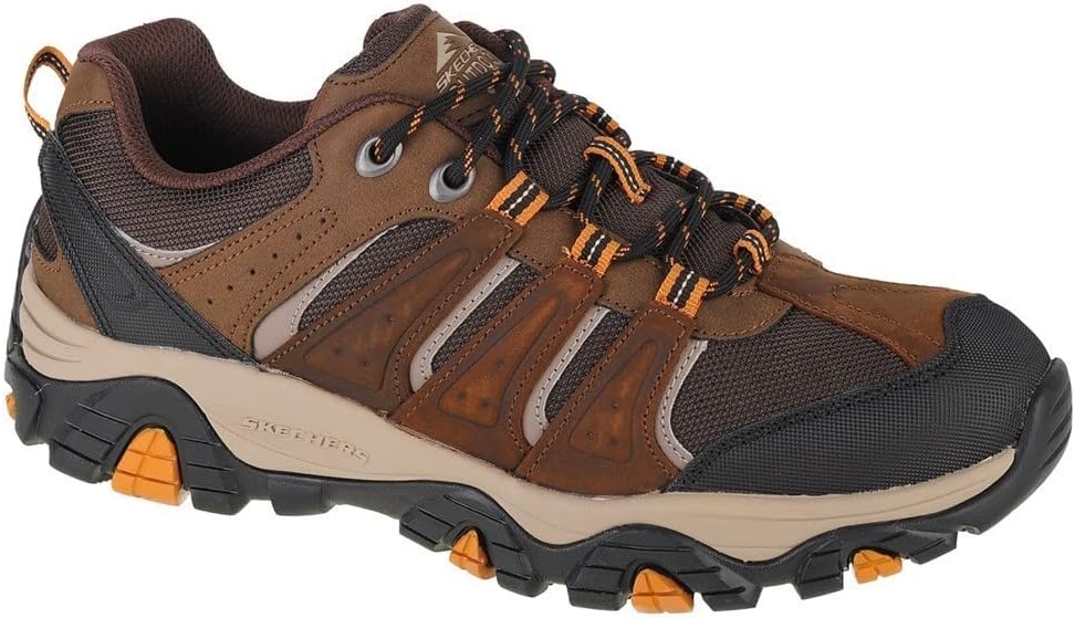 Skechers memory foam mens brown hotsell