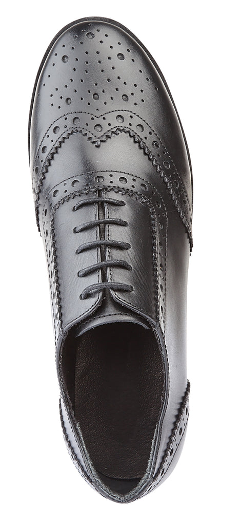 Cipriata Violetta Black Leather Brogue