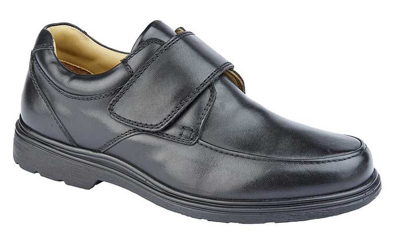 Mens Roamers Touch Fastening Wide Fitting Leather Casual