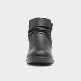 Cushion Walk Norma Womens Black Wedge Ankle Boot