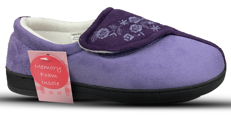 Jyoti Womens 'Julie' Velcro Fastening Slipper
