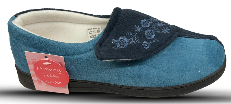 Jyoti Womens 'Julie' Velcro Fastening Slipper