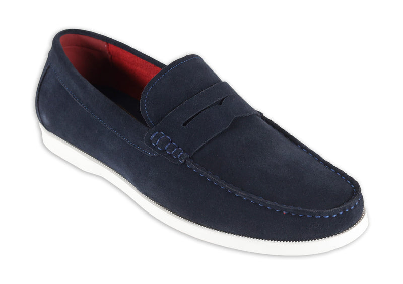 Front Doug Suede Slip-On Penny Loafer