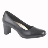 Mod Comfys Ladies Leather Office Heeled Court Shoes