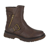 Ladies Cipriata "Tilda" Black or Brown Inside Zip Biker Boot