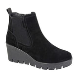Ladies Zip Gusset Wedge  Ankle Boot