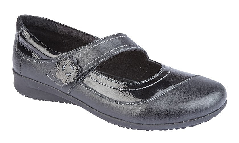 Mod Comfys Womens Touch Fastening Leather Shoe