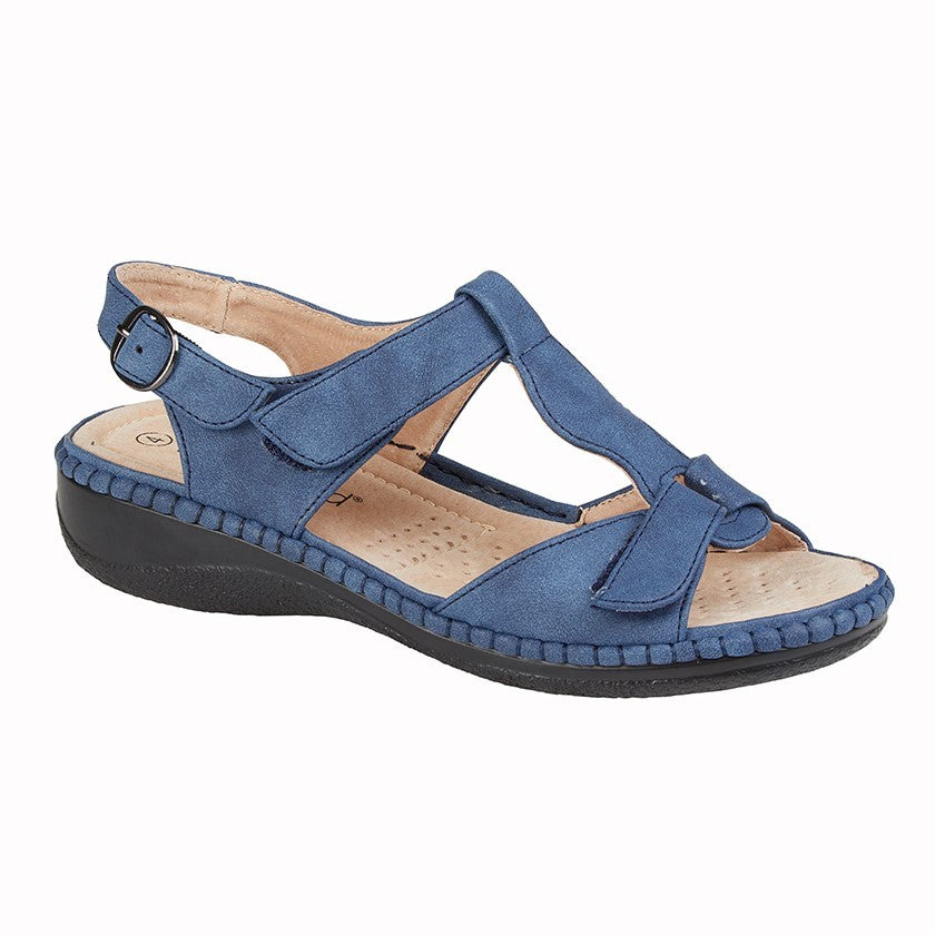 Ladies Boulevard Synth.Nubuck Buckle/Touch Fastening Sandal