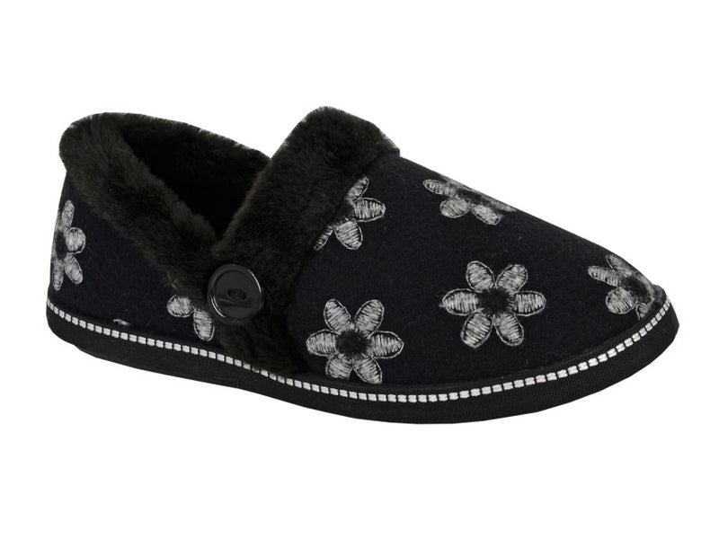 Sleepers 'Trina' Faux Fur Cuff Flower Slipper