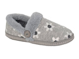 Sleepers 'Trina' Faux Fur Cuff Flower Slipper