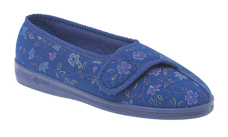 Ladies Touch Fastening Washable EE Slipper