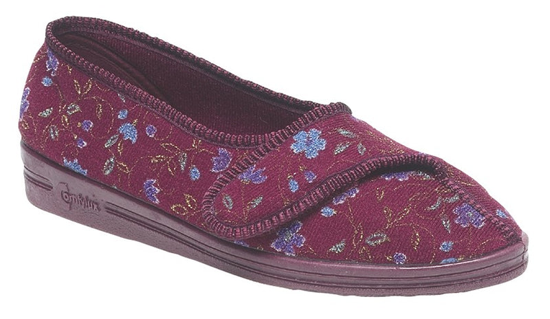 Ladies Touch Fastening Washable EE Slipper