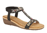 Cipriata 'Lia' Ladies Jewelled Sling Back Sandal