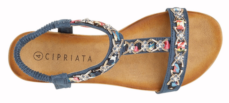 Cipriata 'Lia' Ladies Jewelled Sling Back Sandal