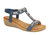 Cipriata 'Lia' Ladies Jewelled Sling Back Sandal