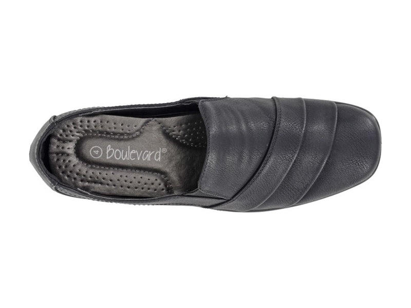 Boulevard Ladies Twin Gusset Rouched Casual Shoe