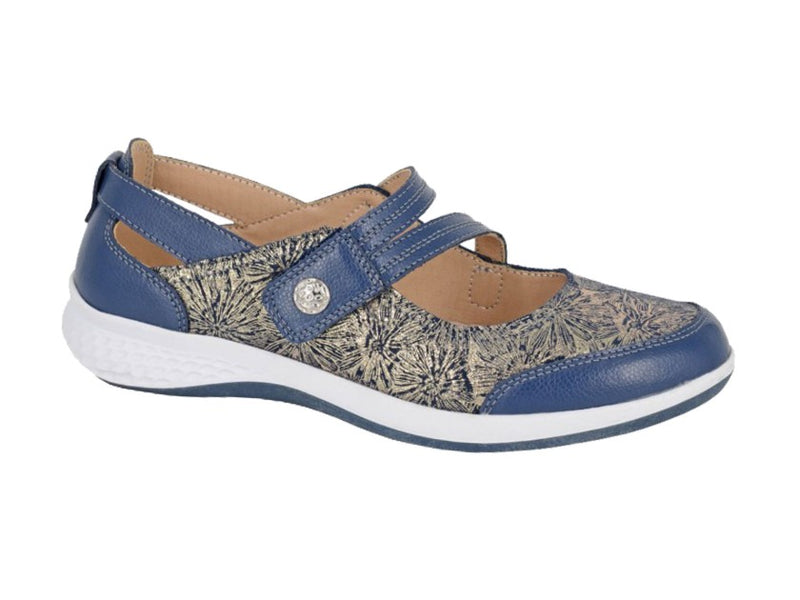 Ladies  Touch Fastening Sparkle Shoe