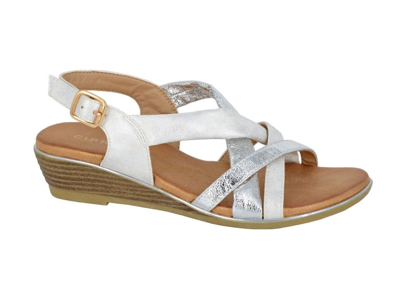 Cipriata 'Quarta' Ladies Two Tone Sling Back Sandal