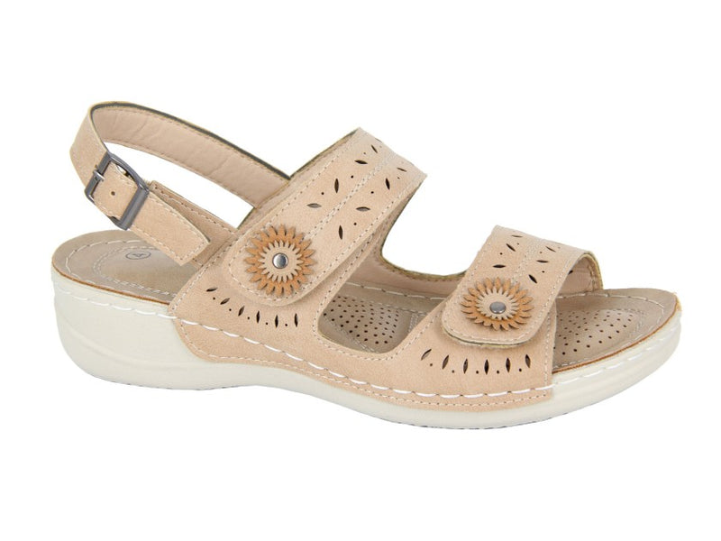 Boulevard Ladies Twin Touch Fastening Sling Back Sandal