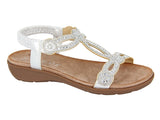 Cipriata Ladies 'Giada' Jewelled Elasticated Sling Back Sandal