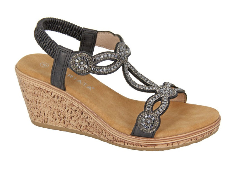 Cipriata 'Ora' Ladies Jewelled Elasticated Sling Back Sandal