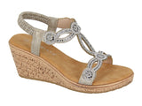 Cipriata 'Ora' Ladies Jewelled Elasticated Sling Back Sandal