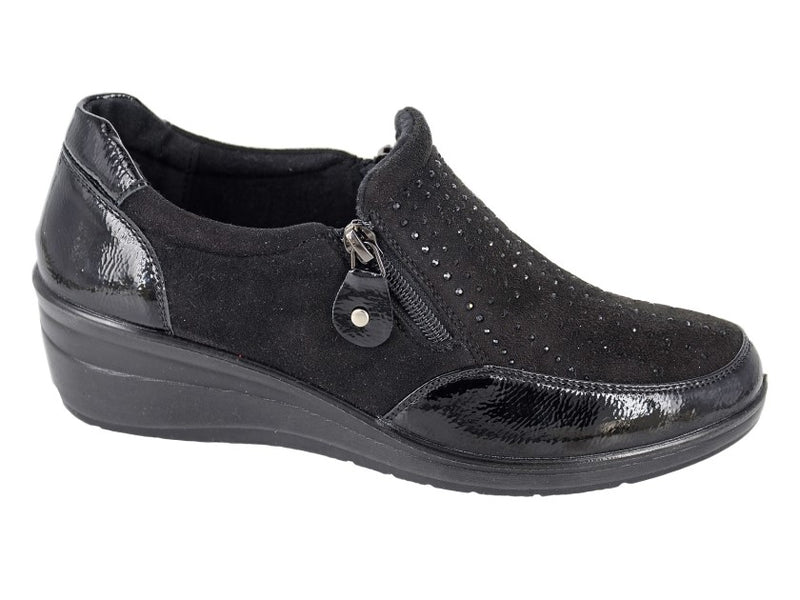 Ladies Boulevard Twin Zip Wedge Casual