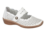 Boulevard Ladies Touch Fastening Perforated Bar Casual Shoe