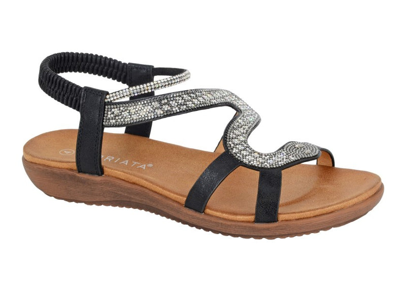 Cipriata Ladies 'Serpent' Elasticated Sling Back Jewelled Sandal