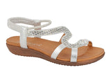 Cipriata Ladies 'Serpent' Elasticated Sling Back Jewelled Sandal
