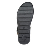 Ladies Boulevard Black or Silver Shimmer PU Sandal