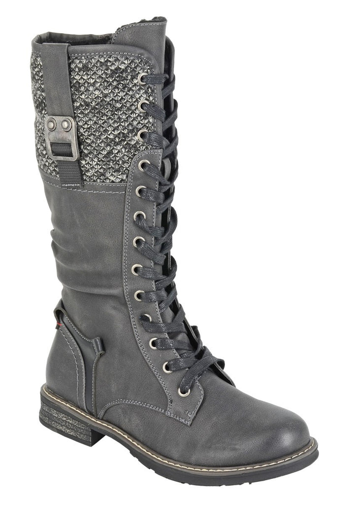 Cipriata Clodia Women's Ankle Boots - PU Upper With Inside Zip & Buckle Strap, Block Heel