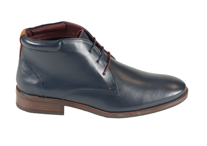 Front Logan Leather Chukka Boots