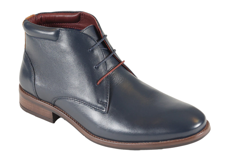 Front Logan Leather Chukka Boots