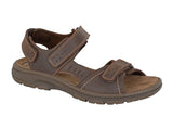 Mens Imac Brown Waxy Leather Sports Sandal