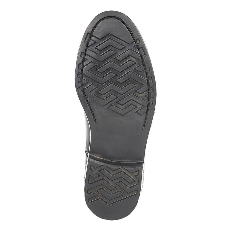 Mens Grafters Black Leather Capped Oxford Cadet Shoe