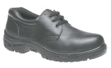 Mens Grafters Black Grain Leather 3 Eye Safety Shoe