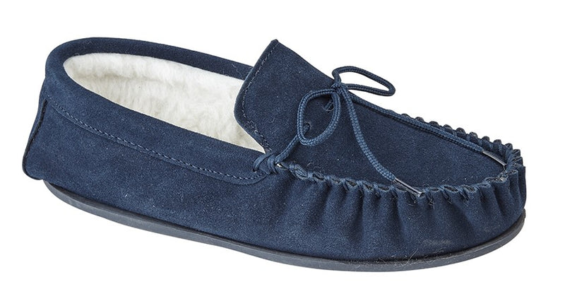 Mens Real Suede Moccasin Slipper