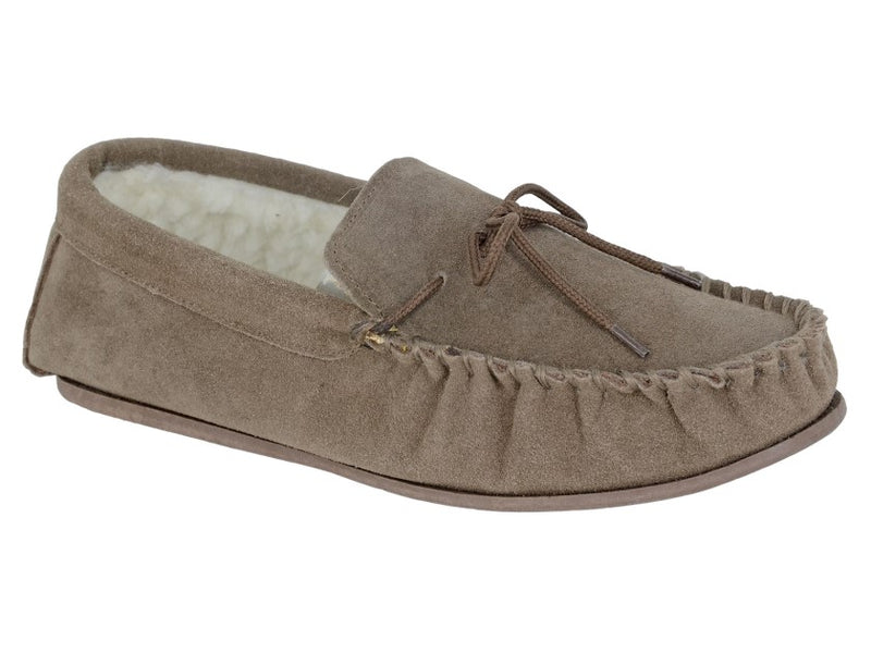 Mens Real Suede Moccasin Slipper