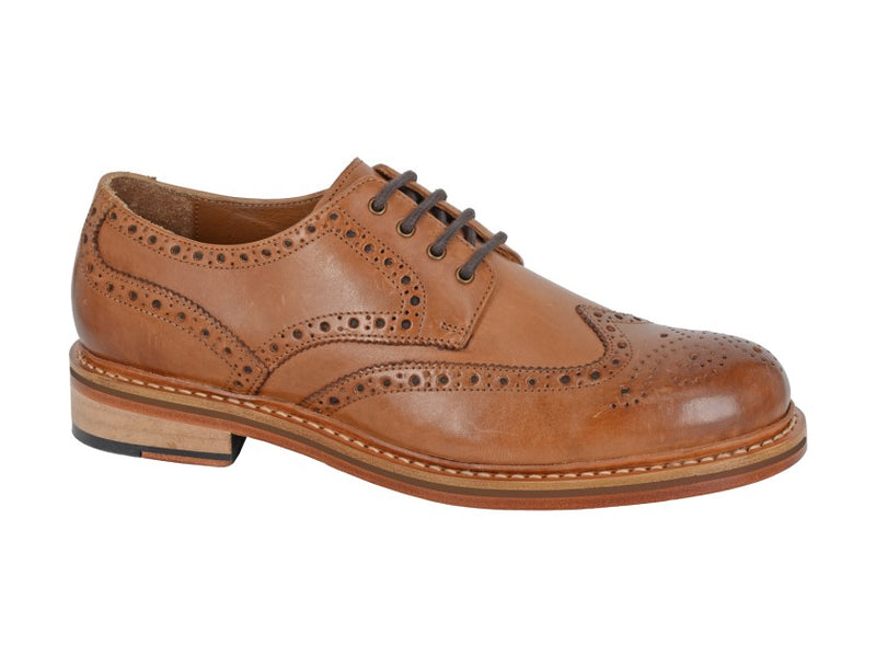 Woodland Mens 4 Eyelet Brogue Gibson Shoe