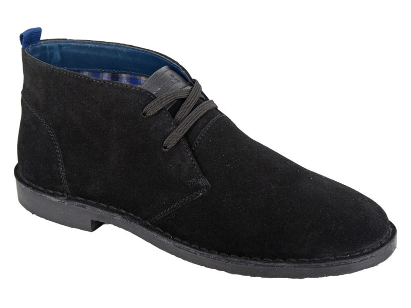 Mens Roamers Real Suede 2 Eyelet Desert Boot