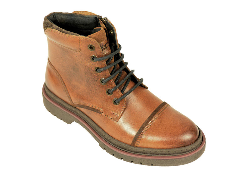 Front Sherlock Leather Size-Zip Boot