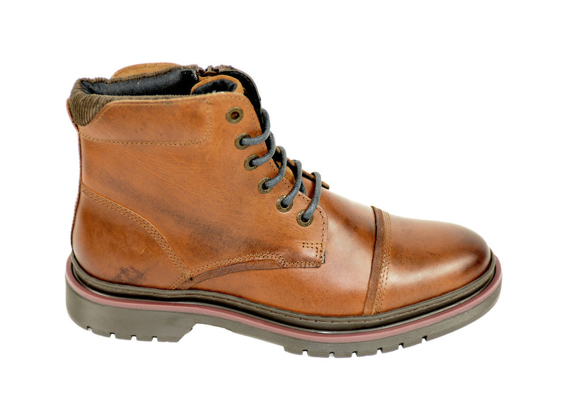 Front Sherlock Leather Size-Zip Boot
