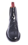 Black Polished Leather Dealer Boots - The Sowerby Aldershot