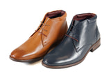 Front Logan Leather Chukka Boots