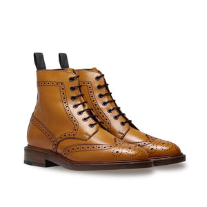 Sanders Aintree Acorn Calf Brogue Boot
