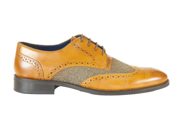 Front Chester Tan Brogue Shoe