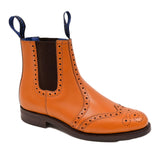 Tan Leather Brogue Dealer Boot - The Sowerby Gloucester