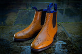 Tan Leather Brogue Dealer Boot - The Sowerby Gloucester