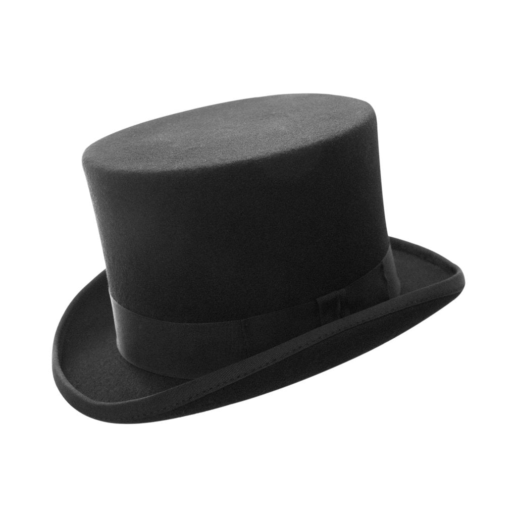 Black Wool Felt Top Hat